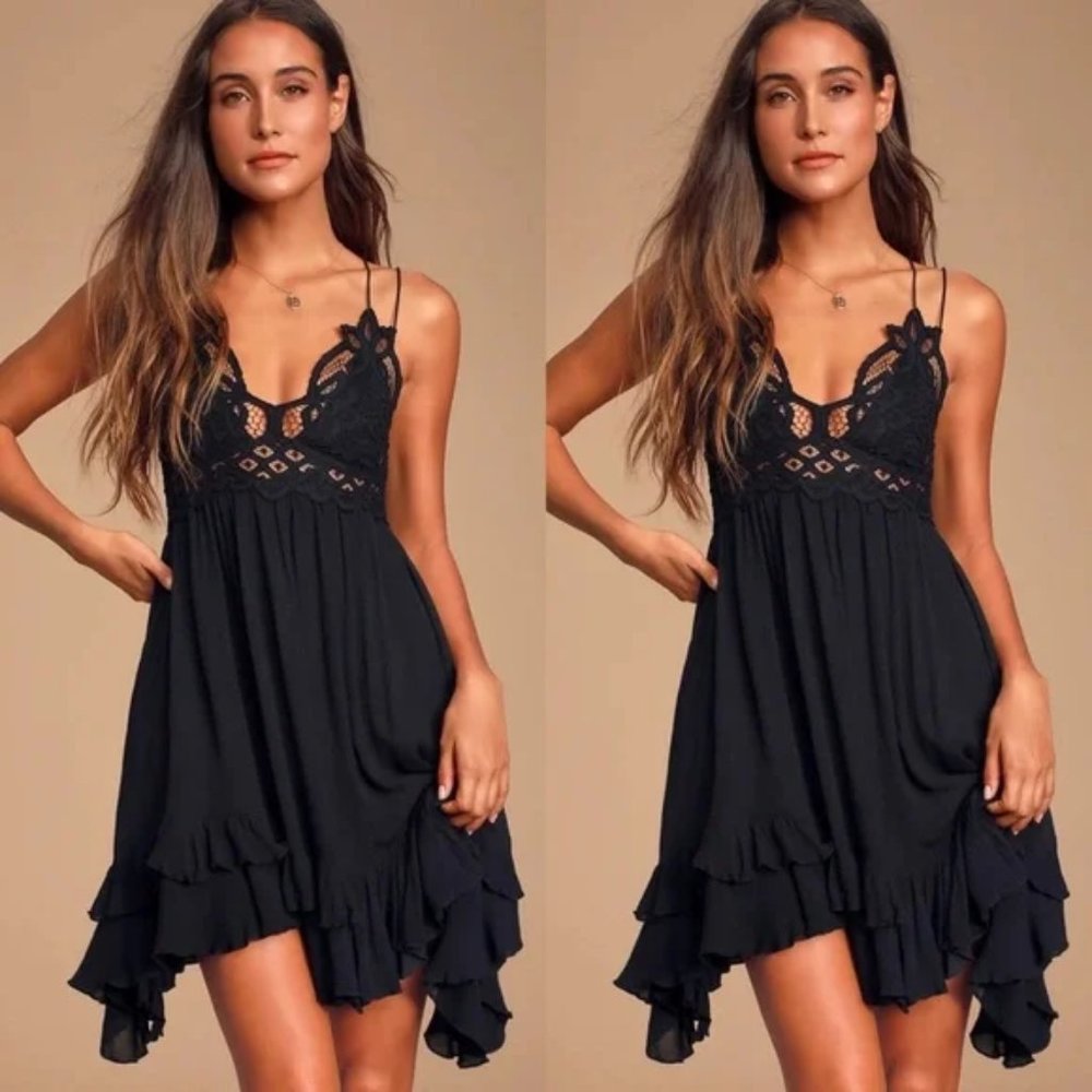 💋 NWT! Free People FP Adella Slip Dress Lace